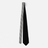 Black and White Striped Custom Necktie ネクタイ (裏面)
