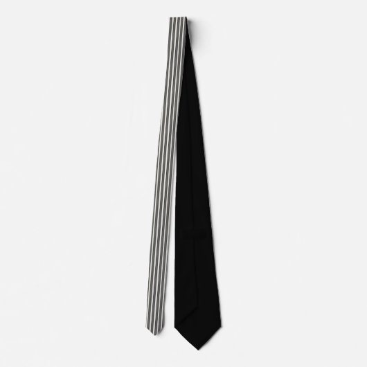Black and White Striped Custom Necktie ネクタイ (裏面)