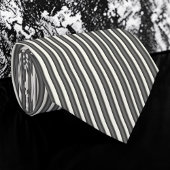 Black and White Striped Custom Necktie ネクタイ