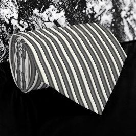 Black and White Striped Custom Necktie ネクタイ