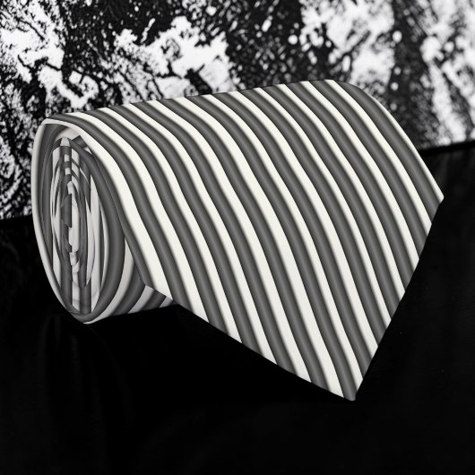 Black and White Striped Custom Necktie ネクタイ