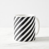 Black and White Stripes コーヒーマグカップ (正面右)