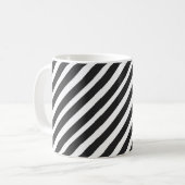 Black and White Stripes コーヒーマグカップ (正面左)