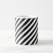 Black and White Stripes コーヒーマグカップ (中央)