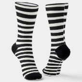 Black and white stripes with your initials ソックス (傾斜あり)