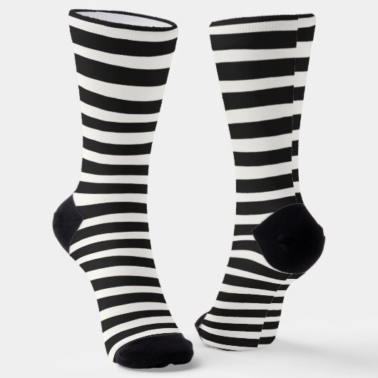Black and white stripes with your initials ソックス (傾斜あり)