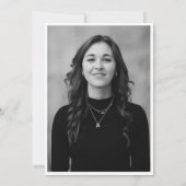 Black and White Stylish Bow Photo Graduation Party 招待状 (裏面)