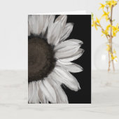 Black and White Sunflower Greeting Card カード (黄色い花)