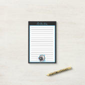 Black and White Syrian Pet Hamster To Do List ポストイット (デスク上)