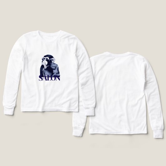 black and white  T-Shirt (デザイン 正面＆背面)