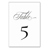 Black and White Table Number Card テーブルナンバー (裏面)