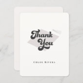 Black and White Tassel Thank You Card サンキューカード (正面/裏面)