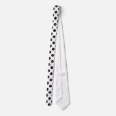 Black and white tennis ball neck tie ネクタイ (裏面)