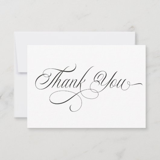 Black and white Thank You Card サンキューカード (正面)