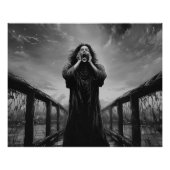 Black and White The Scream インスパイア Artwork(悲鳴のアートワー ポスター (正面)