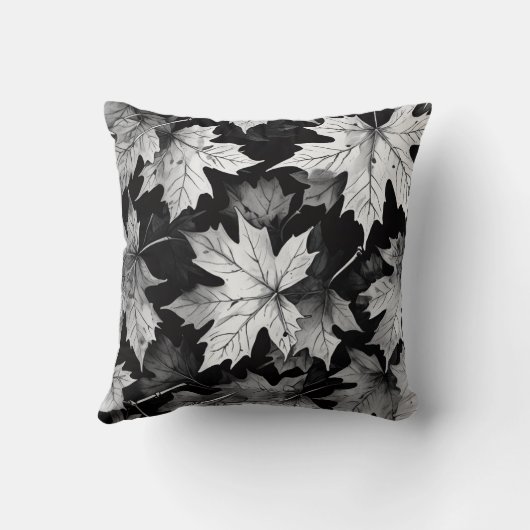 Black and White Throw Pillow クッション (裏面)