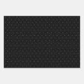 Black And White Tiny Pin & Polka Dots ラッピングペーパーシート (正面3)