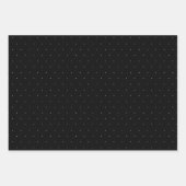 Black And White Tiny Pin & Polka Dots ラッピングペーパーシート (正面)