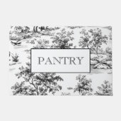Black and White Toile Pantry ドアマット (正面)