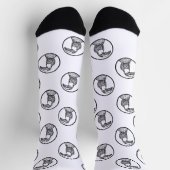 Black and White Toucan Doodle Crew Socks ソックス (上部)
