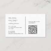 Black And White Transparent Flowers 名刺 (裏面)