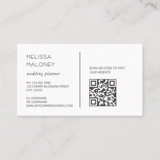 Black And White Transparent Flowers 名刺 (裏面)