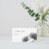 Black And White Transparent Flowers 名刺 (スタンド正面)