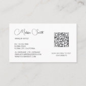 Black And White Transparent Flowers 名刺 (裏面)