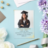 Black and white Trendy Modern Photo graduation アクリル招待状 (インサイチュ (ウェディング))