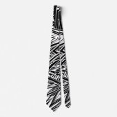 Black And White Tribal Abstract ネクタイ (正面)