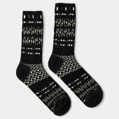 Black And White Tribal Print Crew Socks ソックス (右)