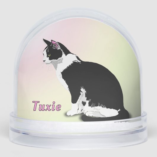 Black and White Tuxedo Cat Personalized (正面)