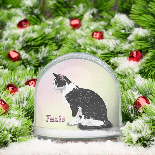 Black and White Tuxedo Cat Personalized (クリスマス)