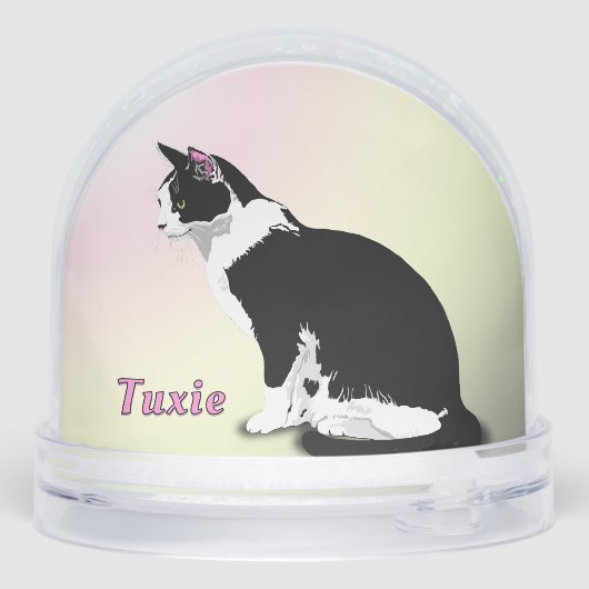 Black and White Tuxedo Cat Personalized (裏面)