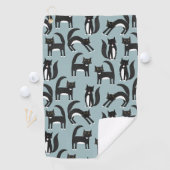 Black and White Tuxedo Cats ゴルフタオル (インサイチュ)