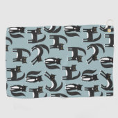 Black and White Tuxedo Cats ゴルフタオル (横)