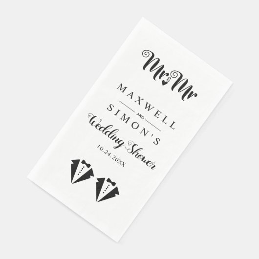 Black and white tuxedo two grooms gay wedding (コーナー)