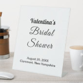 Black and White Typography Bridal Shower 台座サイン (インサイチュ)