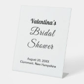 Black and White Typography Bridal Shower 台座サイン (正面)