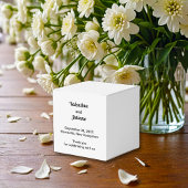 Black and White Typography Wedding Favor Box フェイバーボックス