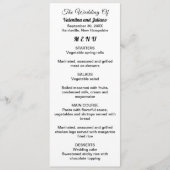 Black and White Typography Wedding Menu メニュー (正面)