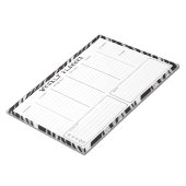 Black and White Undated Weekly Vertical Planner ノートパッド (アングル)