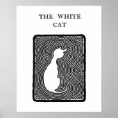 Black and white vector art The White Cat ポスター (正面)
