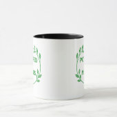 Black and White Vegan Plant Based Mug マグカップ (中央)