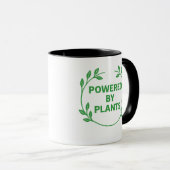 Black and White Vegan Plant Based Mug マグカップ (正面右)