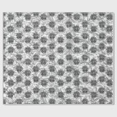 Black and White Victorian Ornamental Design ラッピングペーパー (フラット)