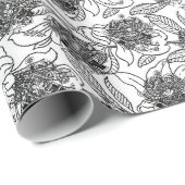 Black and White Victorian Ornamental Design ラッピングペーパー (ロールコーナー)