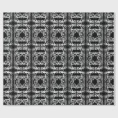 Black and White Vintage Art Deco Design ラッピングペーパー (フラット)