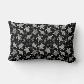 black and white vintage turtle pattern ランバークッション (裏面)