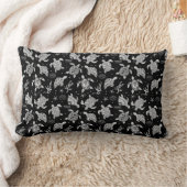 black and white vintage turtle pattern ランバークッション (ブランケット)